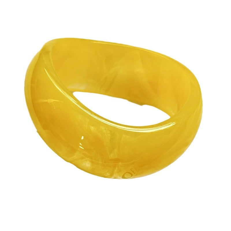 Wholesale Simple Resin Color Irregular S-shaped Wide Bracelet